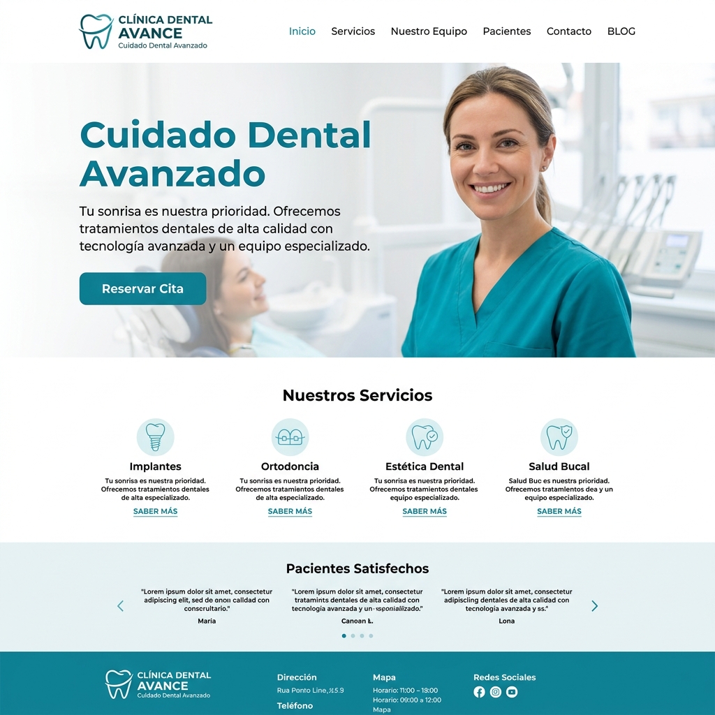 Mockup de Sitio Web para Clínica Dental