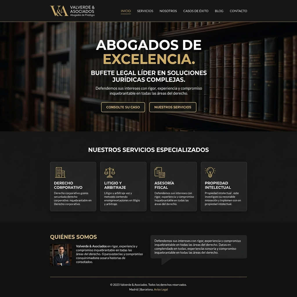 Mockup de Sitio Web para Firma de Abogados